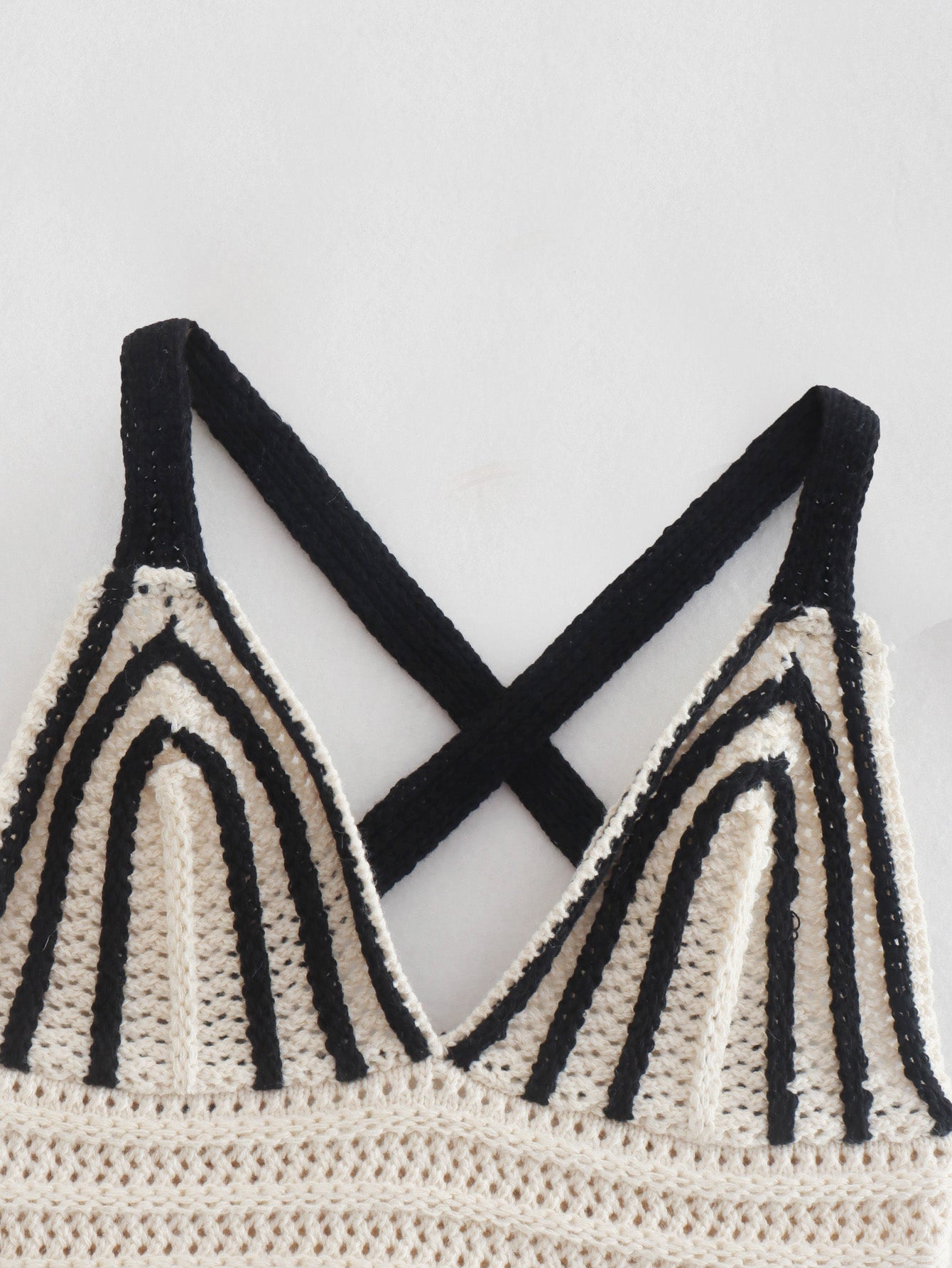 The Nassau Knitted Crochet Cropped Halter Top