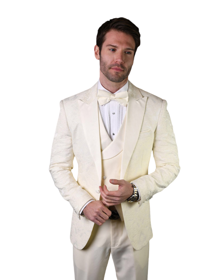 The Statement Bellagio Jacquard Three-Piece Tuxedo