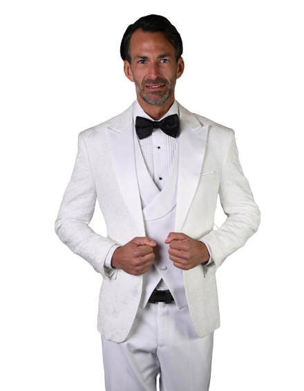 The Statement Bellagio Jacquard Three-Piece Tuxedo