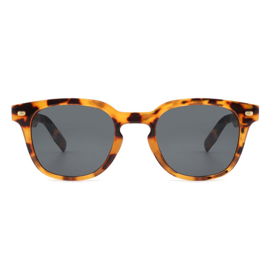 CLASSIC ROUND WAYFARER HORN RIMMED SUNGLASSES
