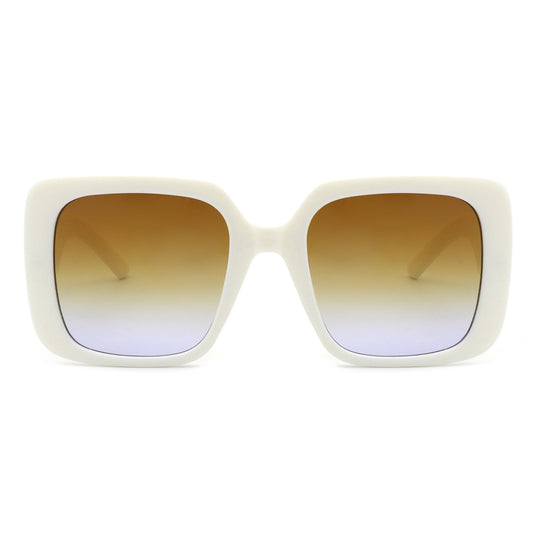 SQUARE RETRO OVERSIZE FLAT TOP SUNGLASSES