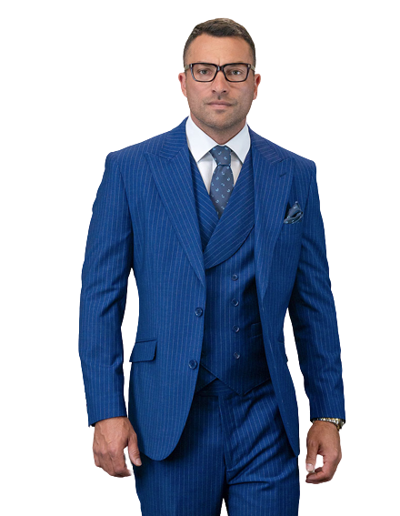 THE STATEMENT EXPO 3PC PINSTRIPE SUIT