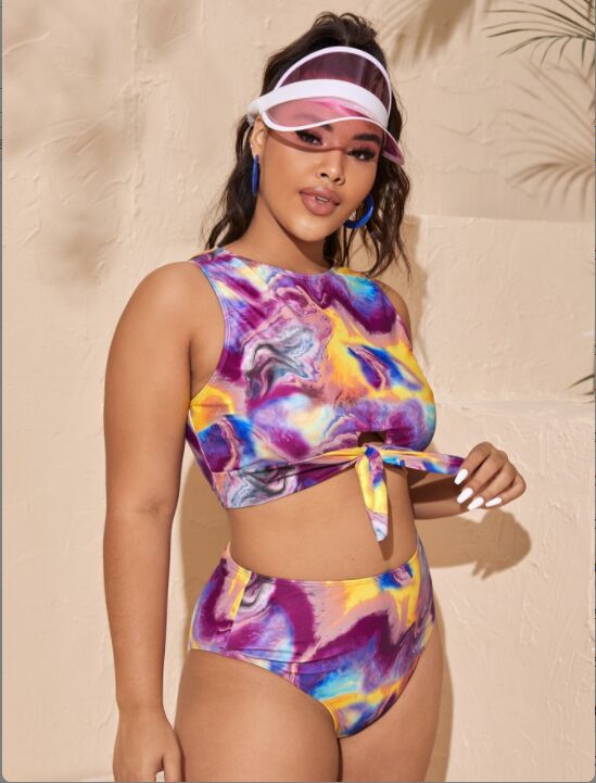 The Tie-Up Tye-Dye Two-Piece Tankini