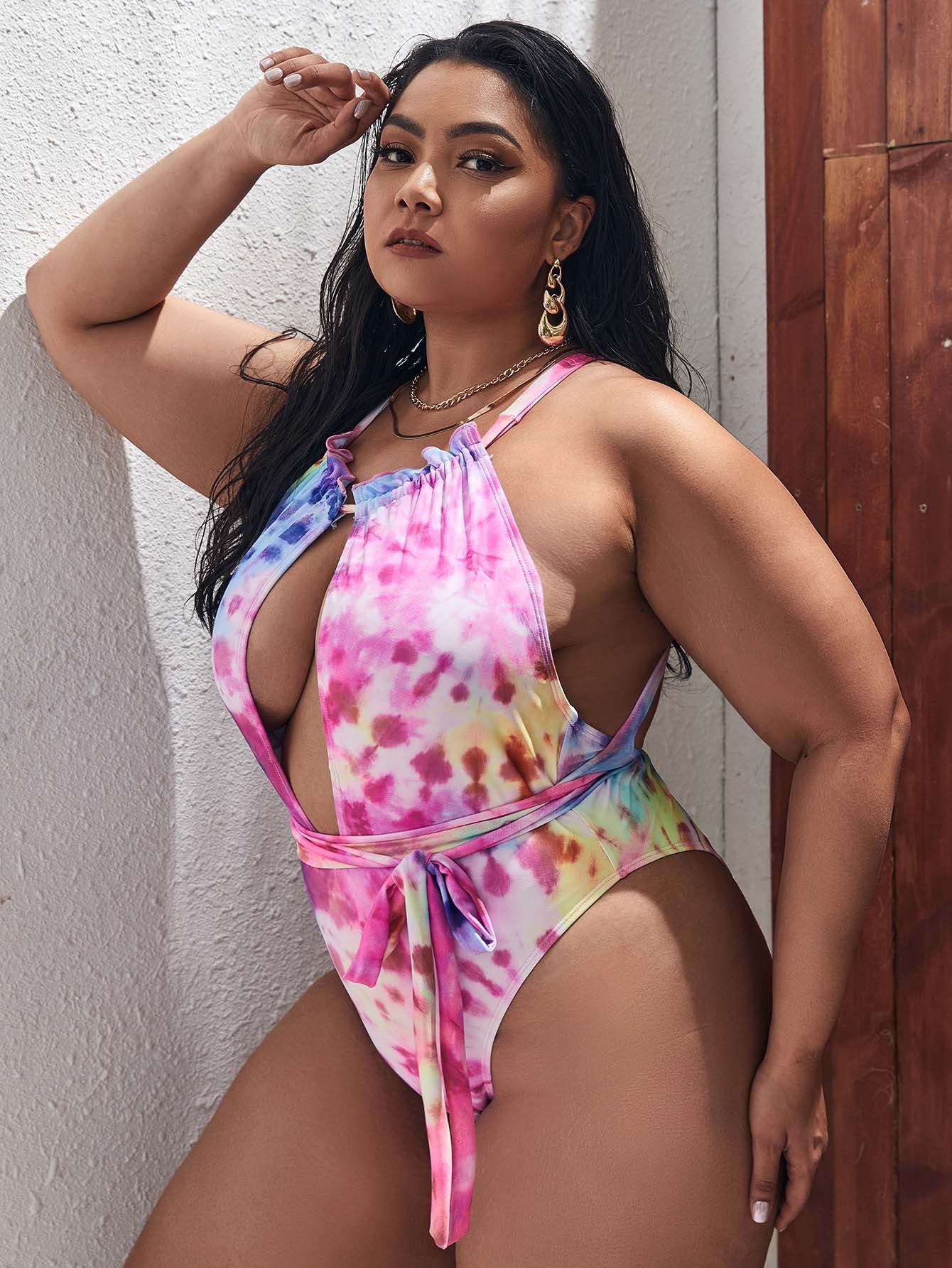 The Peek-a-Boo Tye-Dye Swimsuit