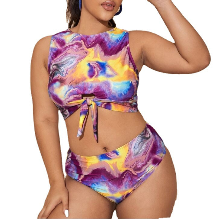 The Tie-Up Tye-Dye Two-Piece Tankini