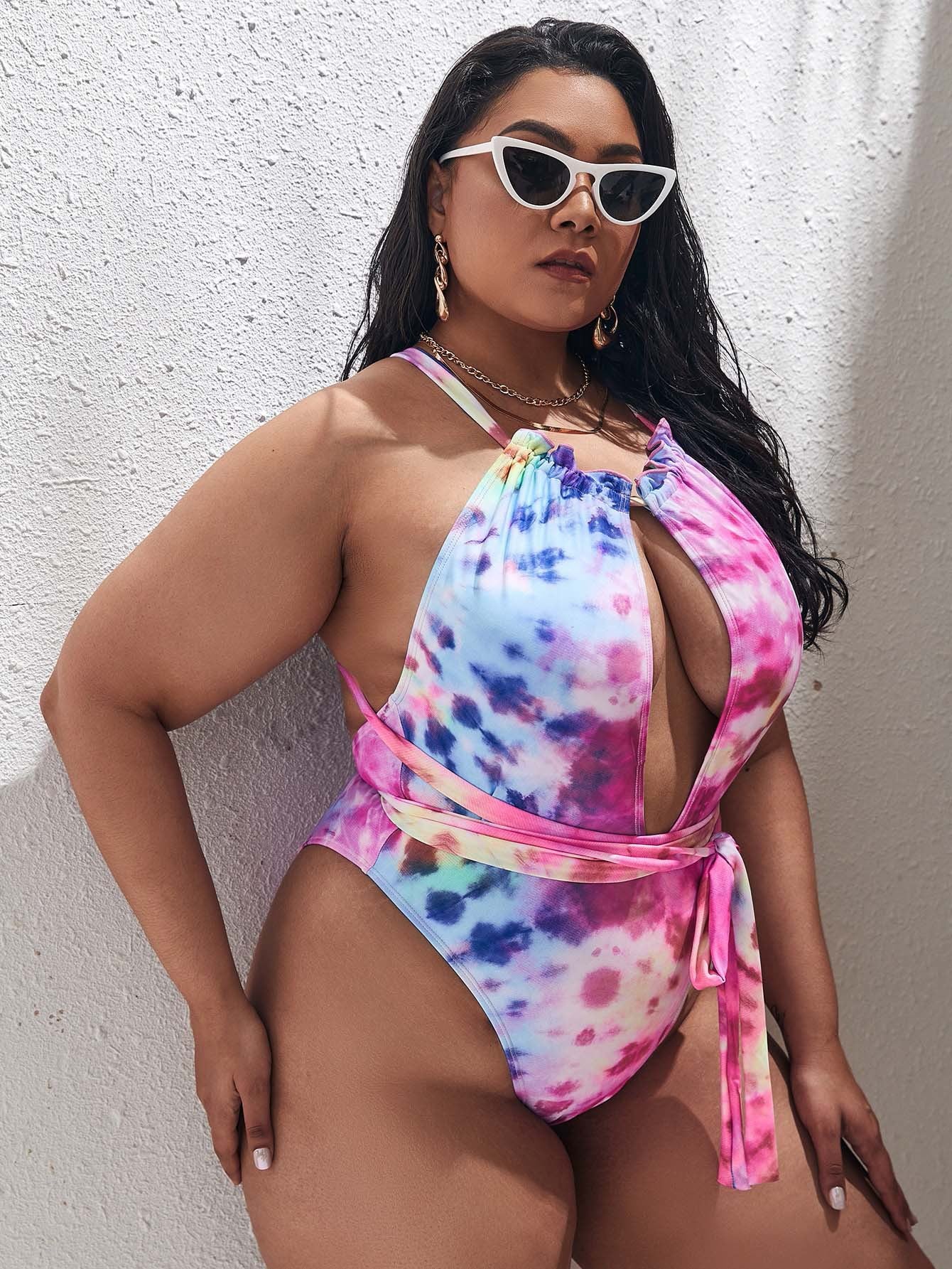 The Peek-a-Boo Tye-Dye Swimsuit