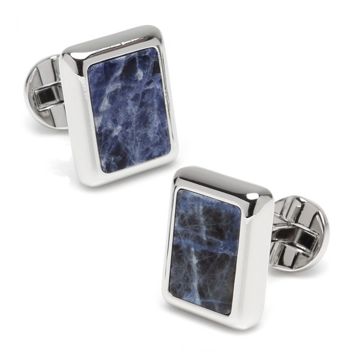 Silver and Sodalite JFK Presidential Stud Set