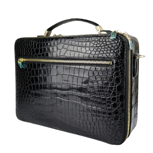 The SLK-1 Alligator Black Business Satchel