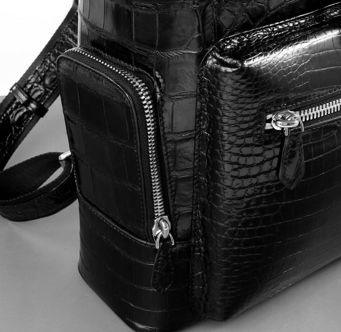 The SLS-1 Alligator Black Backpack