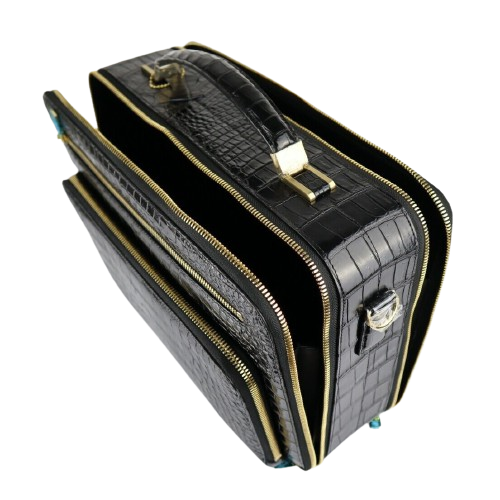The SLK-1 Alligator Black Business Satchel